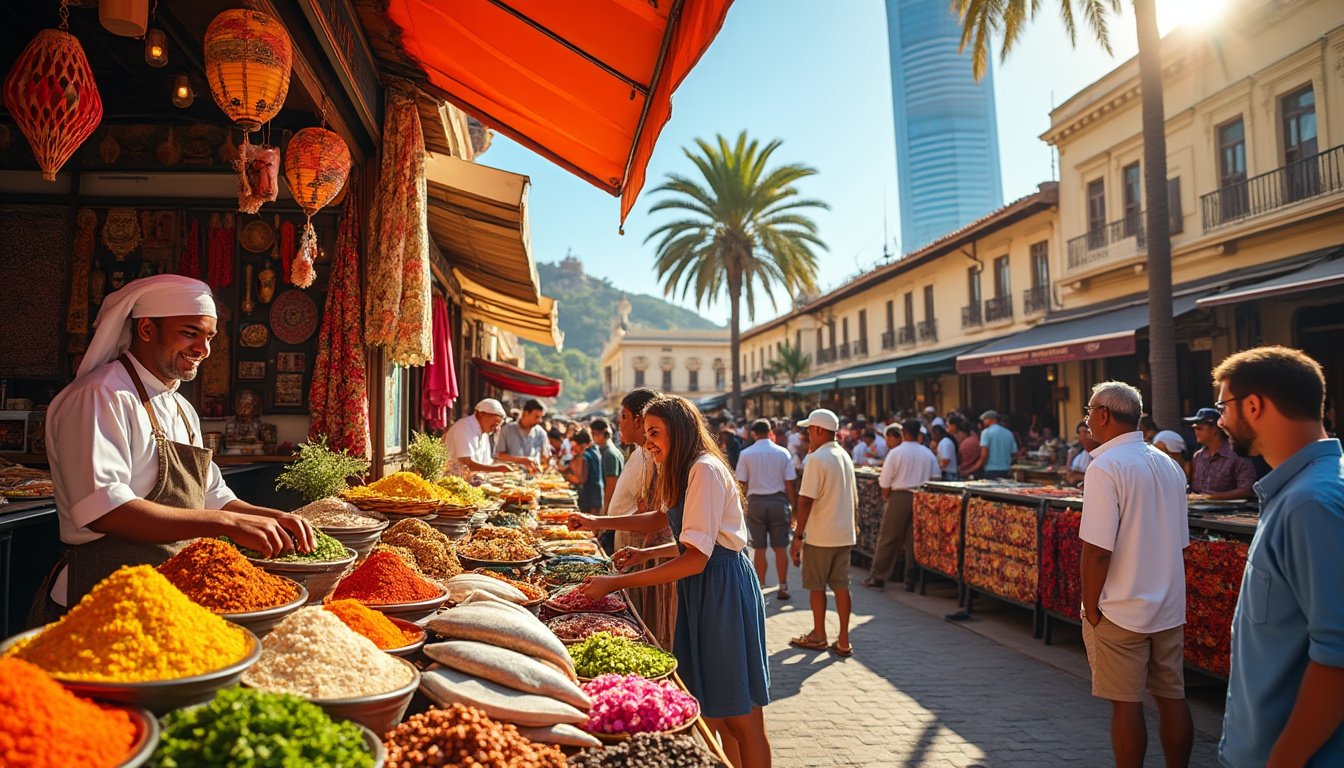 plongez dans l'univers vibrant des marchés du monde. découvrez les cultures à travers leurs étals colorés, les saveurs uniques et l'animation captivante qui animent ces lieux d'échange. un voyage sensoriel inoubliable vous attend !